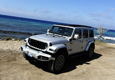 Jeep Wrangler Hybride Cabrio met elektrisch Sunroof Unlimited 4xe 380 (GR)